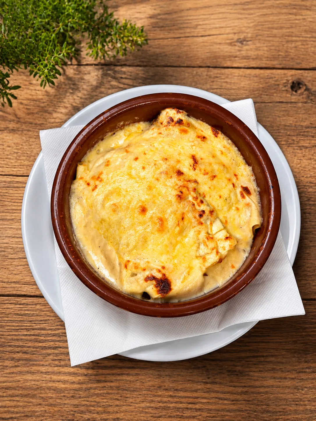 Canelones de setas gratinados
